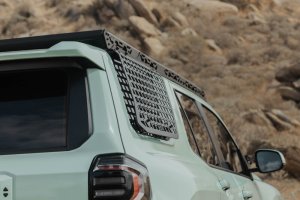 Toyota 4Runner Exterior Window Molle Panels - Passenger - DV8 Offroad - DV8 5th Gen 4Runner Roof Rack (RRTF3-02) - Black - `25-`26